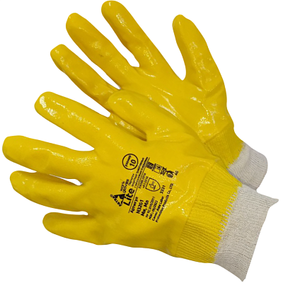 Astra LITE Перчатки с полной обливкой нитрилом жёлтого цвета