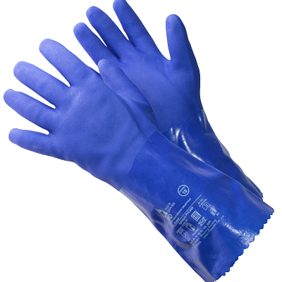 Astra SND Перчатки МБС, основа-полиэстер с полным покрытием ПВХ синего цвета