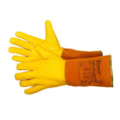 Argon Welder Pro Краги из спилка с перчаткой из желтой кожи
