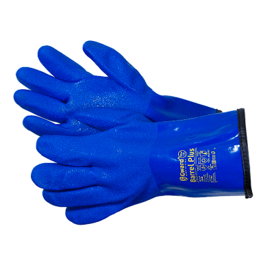Barrel Plus Перчатки утепленные с обливкой ПВХ синего цвета