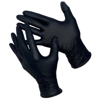 DELTAGRIP Slim SN Total Black Перчатки нитриловые неопудренные черного цвета