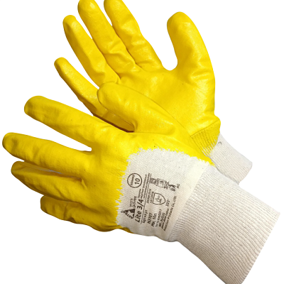 Astra LITE 3/4 Перчатки с частичной обливкой нитрилом жёлтого цвета