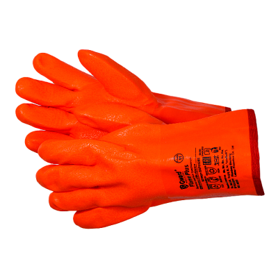 Flame Plus Перчатки утепленные с обливкой ПВХ оранжевого цвета